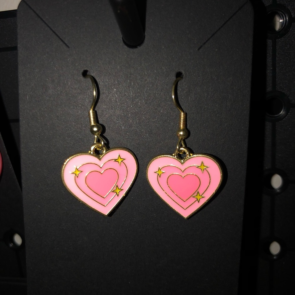 Handmade Heart Barbie Style teardrop Resin Earrings 🦄3 for $15 /4 for $20🦄